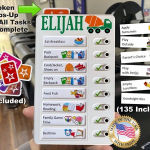 Reward Chore Chart for Kids with Pop-Up Token – Customizable & Magnetic!