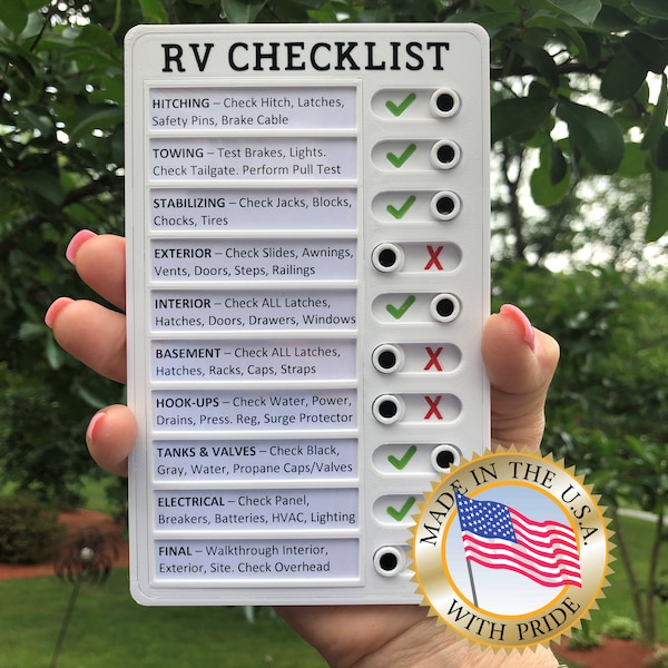 RV Checklist (Customizable) | Magnetic