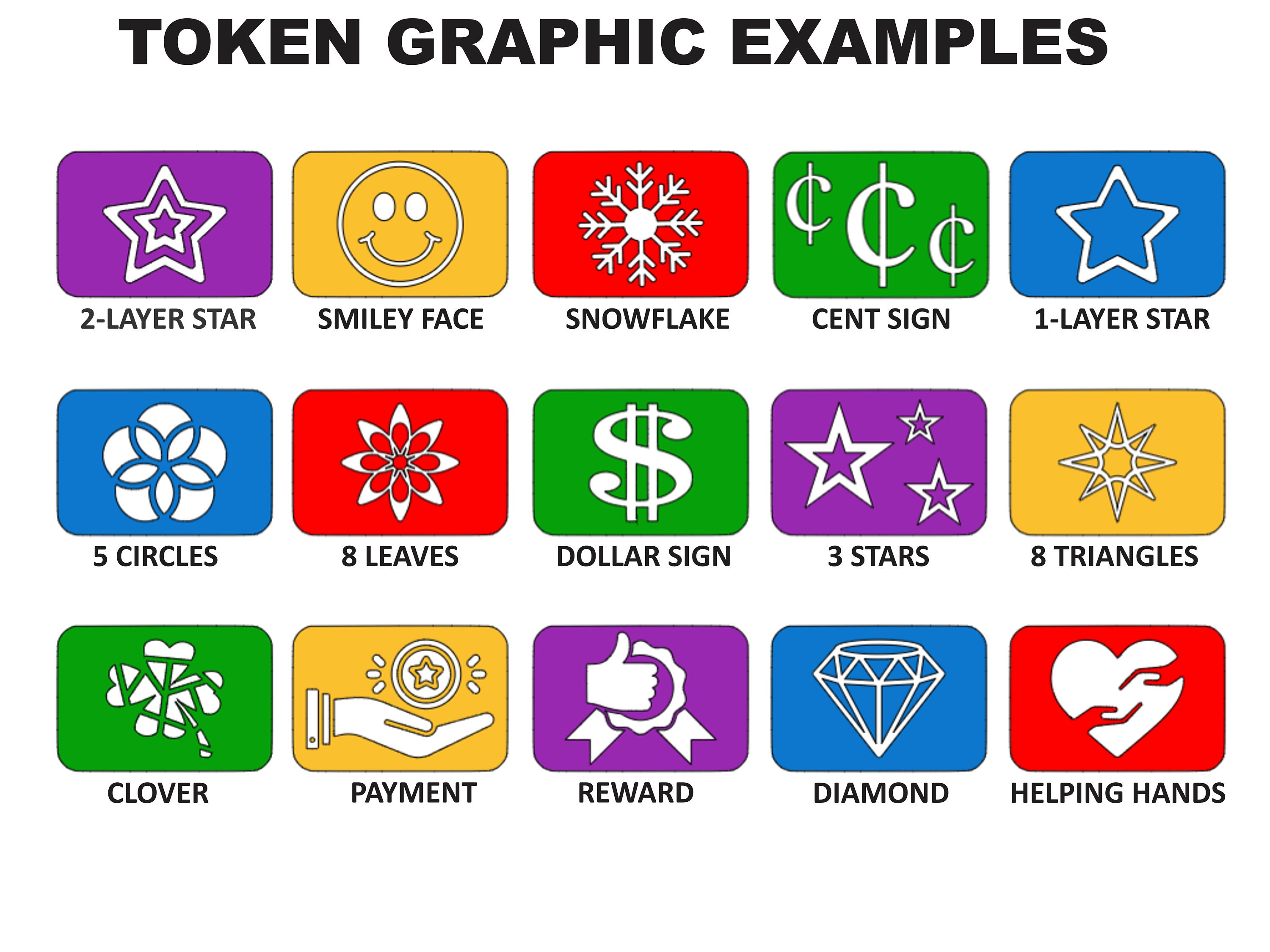 Tokens Reward Token Set (8) for REWARDS Checklist - Etsy