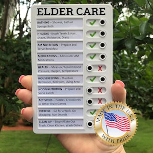 ELDER CARE CHECKLIST (Customizable) | Magnetic