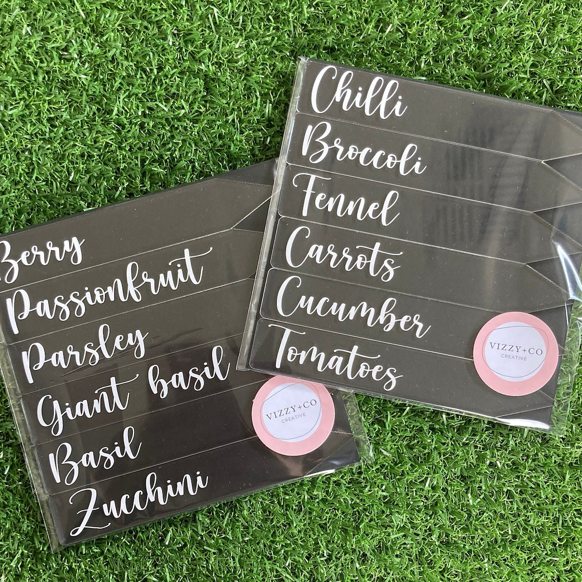 Plant Identification Tags Custom Labels Acrylic Plant Tag Etsy Australia