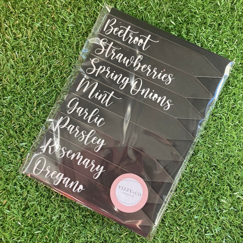 Plant Identification Tags Custom Labels Acrylic Plant Tag Etsy Australia