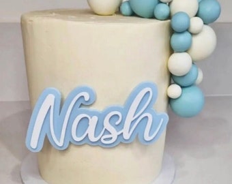 Layered Cake Fropper Any Name | Acrylic| Timber | Birthday | Cake Smash | Personalised | First Birthday | Anniversary |One |Baby