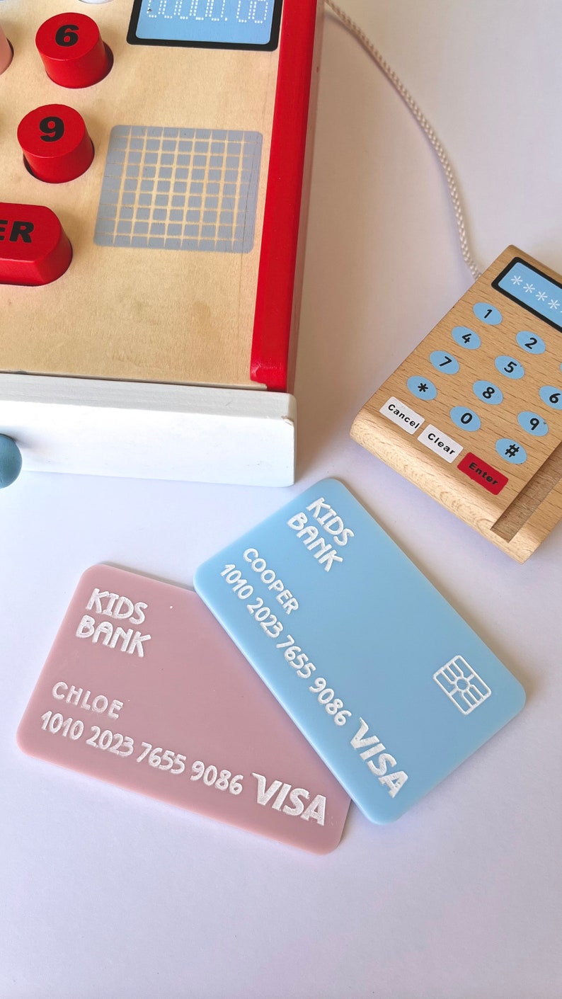 Pretend Play Credit Card - Etsy Australia
