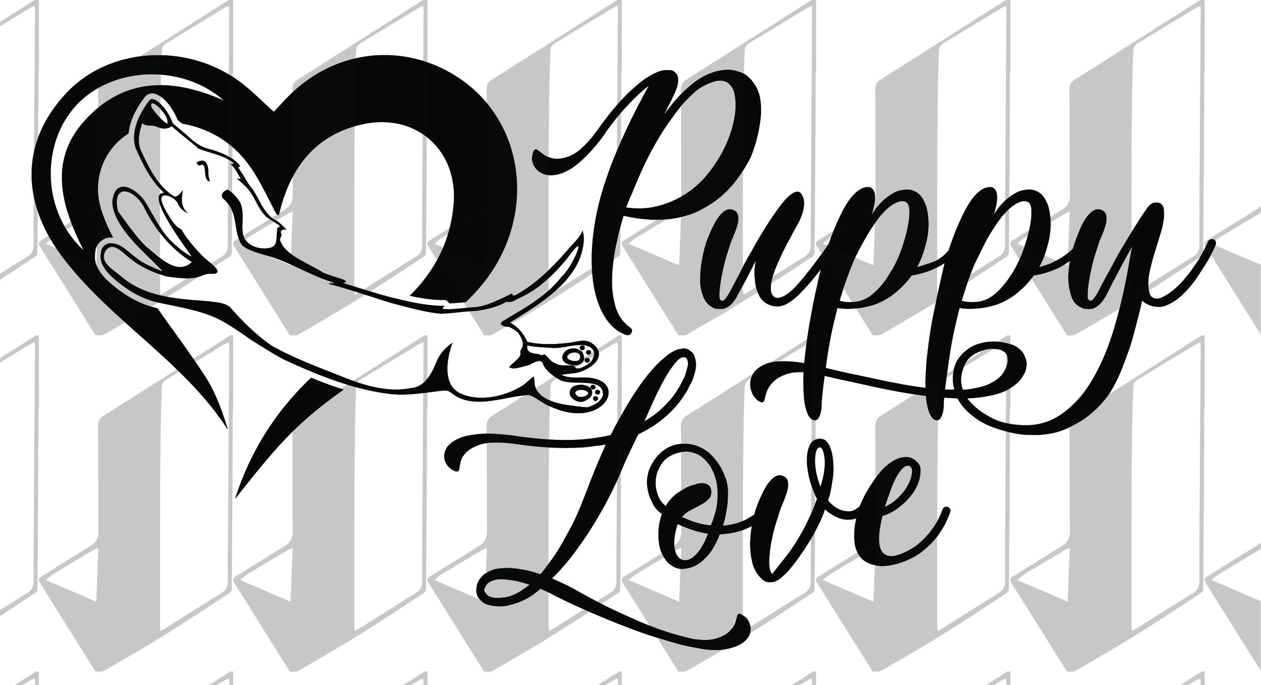 Puppy Love SVG File - Etsy