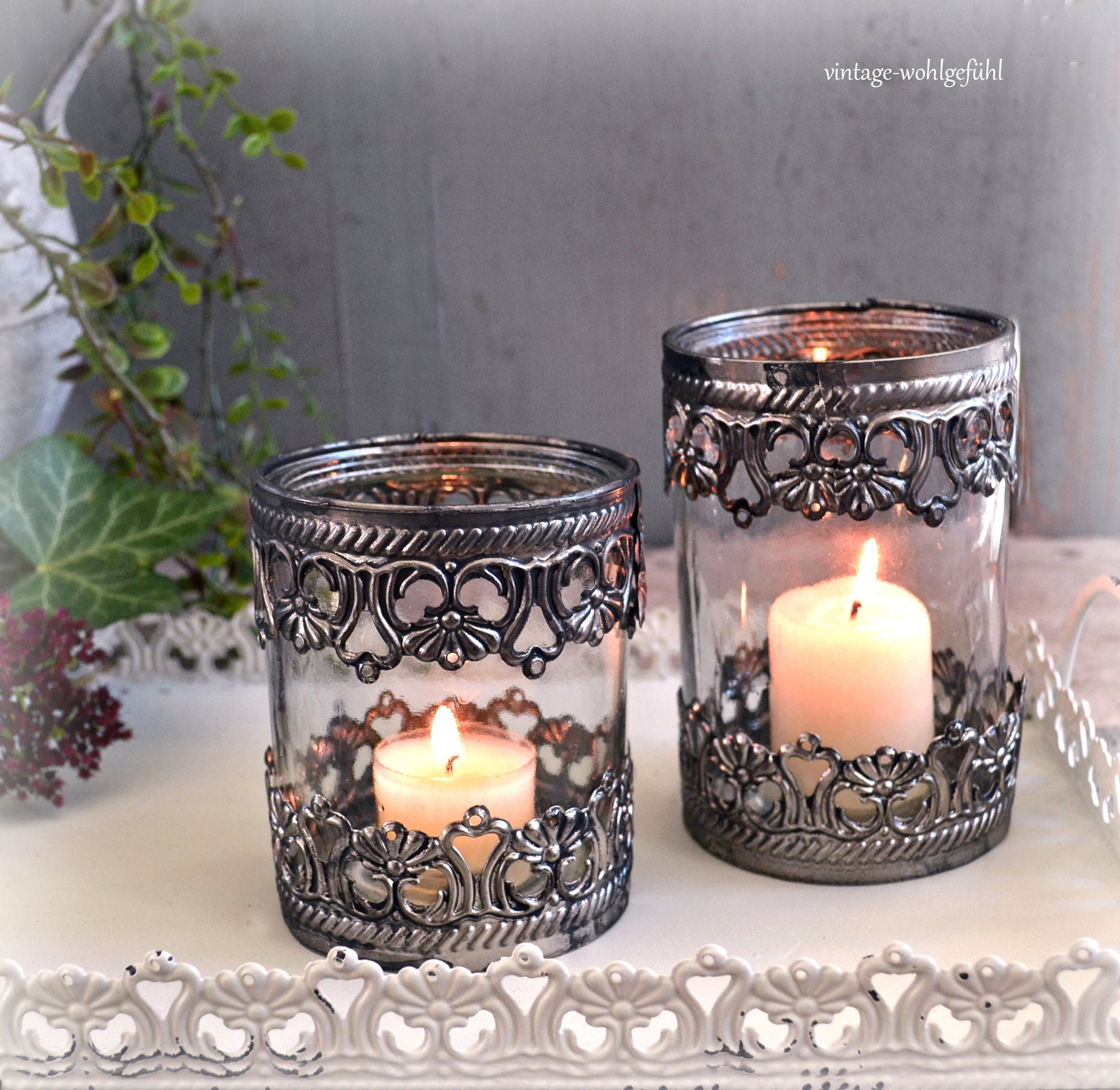Shabby chic tea light holders deals