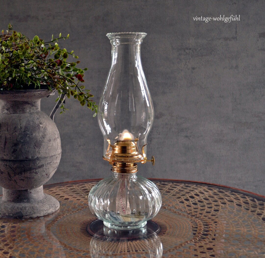 Oil Lamp Oil Lamp Lantern Glass Lamp Oil Vintage Shabby Chic Etsy UK