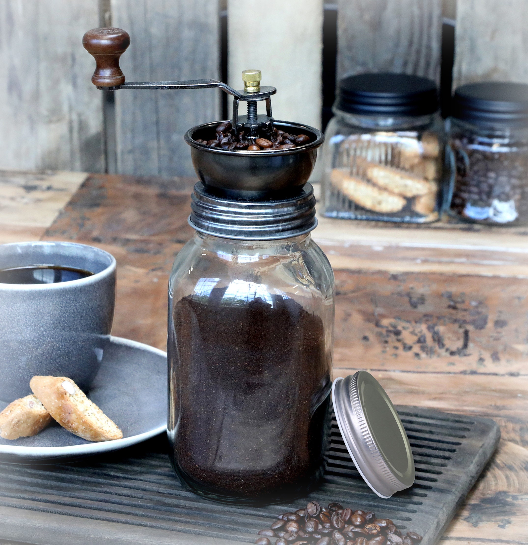 Nostalgique Moulin à Café Meline avec Couvercle Supplémentaire