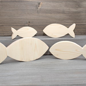 Vuoti di pesce in legno non finiti, artigianato intagliato in legno fai da te, decorazioni per la casa, abbellimenti, decoupage MDS013