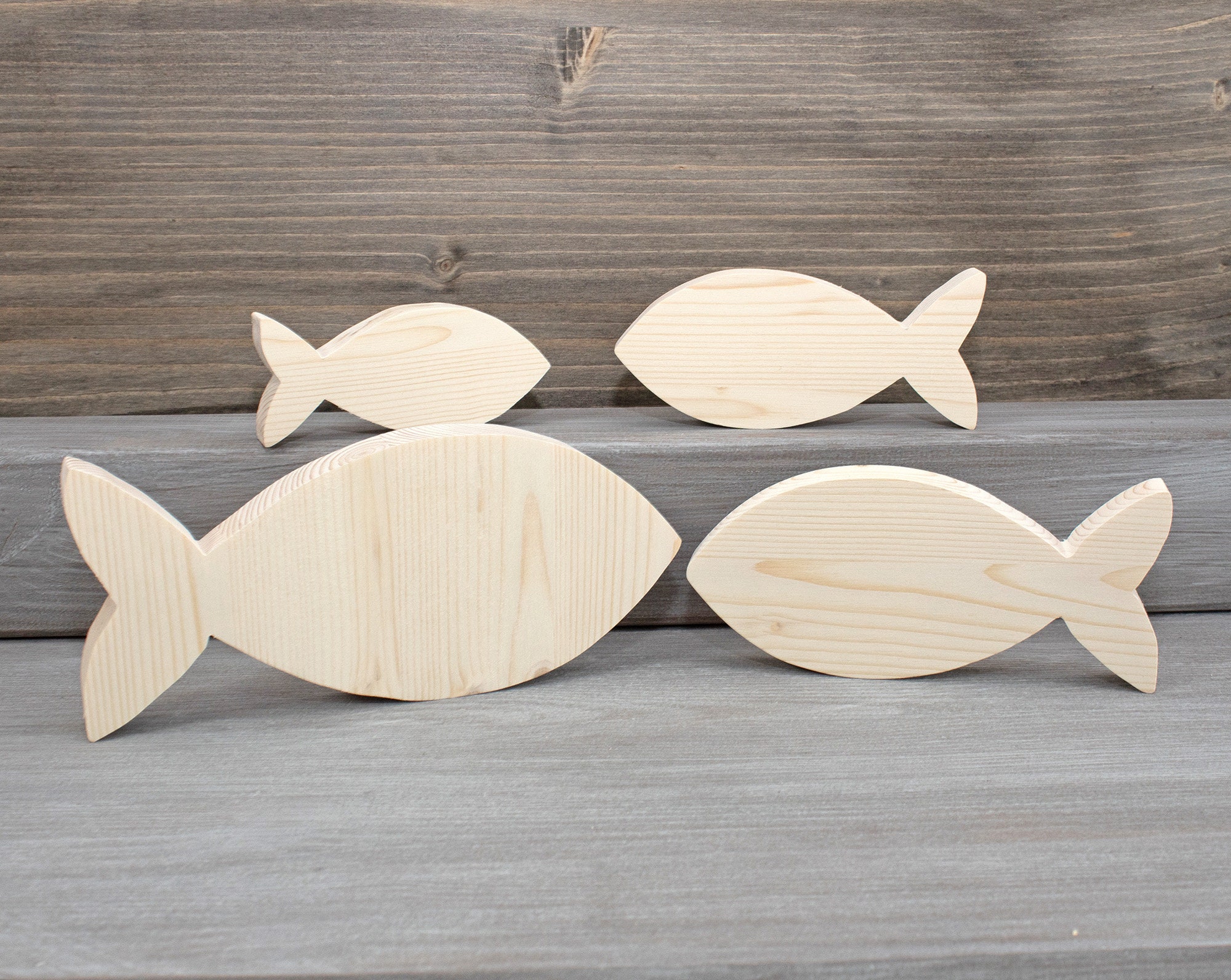 Salmon wood shape wood cutouts Fishing Fish DIY Paint kit #1949 - Mult –  Craft Kits 2 Go