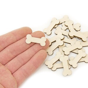 10x Recortes de huesos de perro de madera (3 cm) Pie de animal, Forma de hueso de perro gato de madera, adornos Forma en blanco Decoración artesanal MD0053