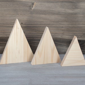 Unfinished Wood Triangle, Mountain, Christmas Tree  Blanks, Wood Cutout Craft DIY, Home Decor, Embellishments, Decoupage MDS010