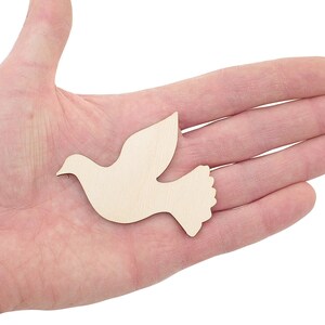 Forma de pájaro paloma de madera (7 cm), Recorte de pájaros, Espacios en blanco de pájaros de la ciudad, Decoración de etiquetas artesanales, Adornos, Decoupage, MD0240