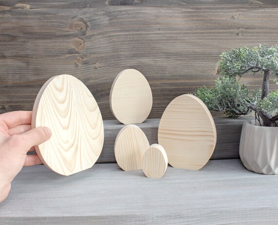 Unfinished Wooden Egg Cutout, Wood Shape Craft DIY, Home Decor,  Embellishments, Decoupage MDS028