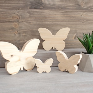 Ritaglio di farfalla in legno incompiuto, spazi vuoti di farfalle di legno fai da te, decorazioni per la casa, abbellimenti, decoupage MDS034