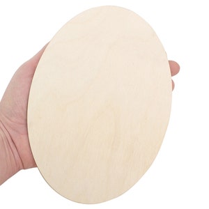 Wooden Oval Cutout (20cm), Geometric Shape, Unpainted Shapes, For Crafting, ready to decorate