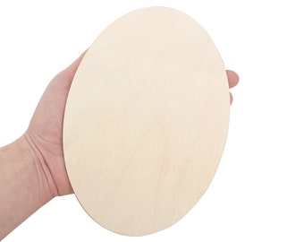 Wooden Oval Cutout (20cm), Geometric Shape, Unpainted Shapes, For Crafting, ready to decorate