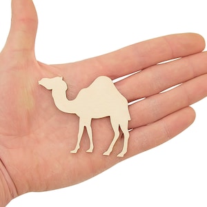 Forma cammello in legno (7 cm), abbellimenti Forma vuota Decorazione artigianale Ritagliata MD0160
