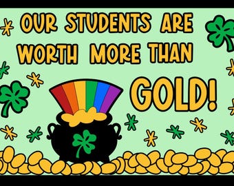 St. Patrick's Day Bulletin Board Kit: Classroom Door Decor