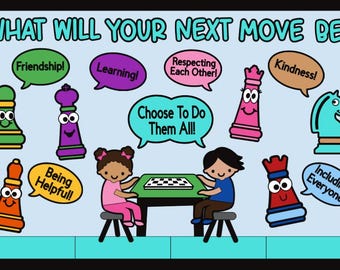 Chess Bulletin Board Kit: Classroom Teacher Decor