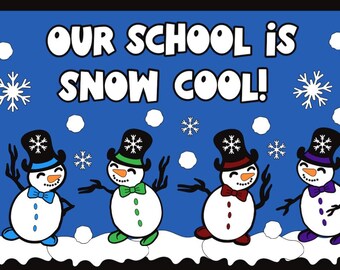 Snowman Bulletin Board Kit: Winter Classroom Decor