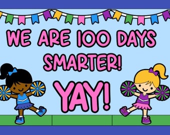 We Are 100 Days Smarter Bulletin Board Kit, 100th Day of School, Celebration, School, Teacher, Librarian, Classroom, Library