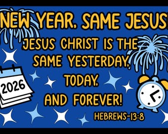 New Year Christian Bulletin Board Kit, Jesus, Hebrews