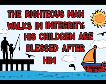 Righteous Man Proverbs Bulletin Board Kit: Church Classroom Decor