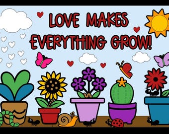 Love Makes Everything Grow Spring Bulletin Board Kit