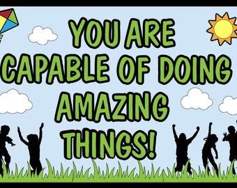 Inspirational Bulletin Board Kit: You Are Capable Of Doing Things!