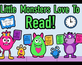 Monsters Love To Read Bulletin Board Kit: Classroom Library Decor