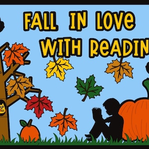 Fall Reading Bulletin Board Kit: Classroom Library Decor