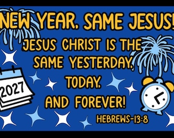 New Year Christian Bulletin Board Kit, Jesus, Hebrews