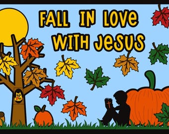 Fall In Love With Jesus Bulletin Board Kit: Christian