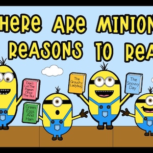Minions Reading Bulletin Board Kit: Classroom Library Decor