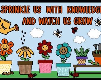 Sprinkle Us With Knowledge Bulletin Board Kit: School Library Classroom Decor