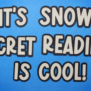 It's Snow Secret Reading Is Cool Bulletin Board Kit, Reading, School, Library, Classroom, Door Decoration, Librarian, Teacher, Snow, Winter image 2