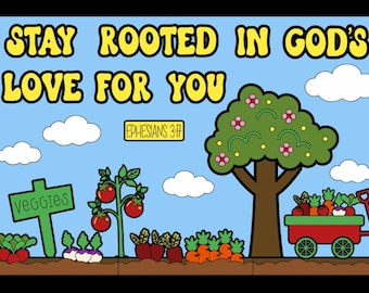 Stay Rooted In God's Love Bulletin Board Kit: Church Classroom Decor