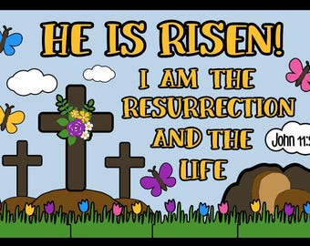 He Is Risen Easter Bulletin Board #165