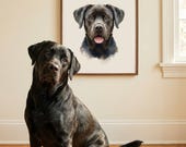 Custom Dog Portrait From Photo Digital Watercolour Pet Wall Art Digital Download