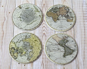 Set of four round the World coasters