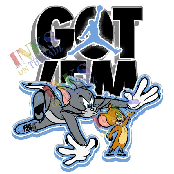 Got’em J5 University Blue Digital Download, Urban PNG, Streetwear Tshirt design,Sneaker Art T-Shirt Design, Cartoon Graphic File, PNG File