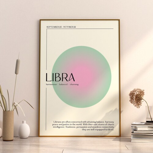 LIBRA Star Sign Instant Download Print Zodiac Art Printable - Etsy