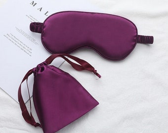 Luxury Silk Eye Mask for Sleep | Pure Organic Satin Relax|  Soft & Adjustable Blindfold|  Stress Relief | Travel Mask | Gift