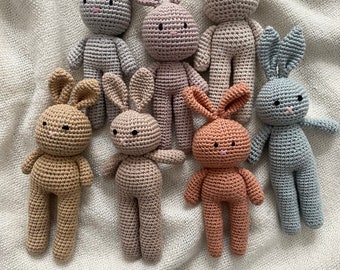Handmade Crochet Bunny| Bunny rattle toy| Easter bunny gift| Snuggle bunnies