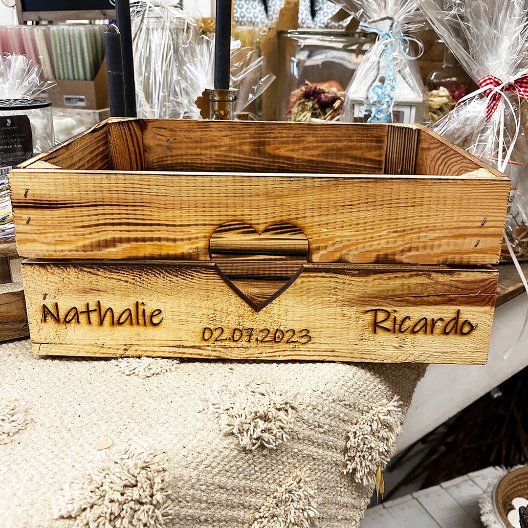 Personalisierte Holzkiste Hochzeitsgeschenk Hochzeit Geschenke F r Das 