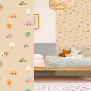 BALTHAZAR adesivi adesivi carta da parati piccole auto città cameretta bambini neonato