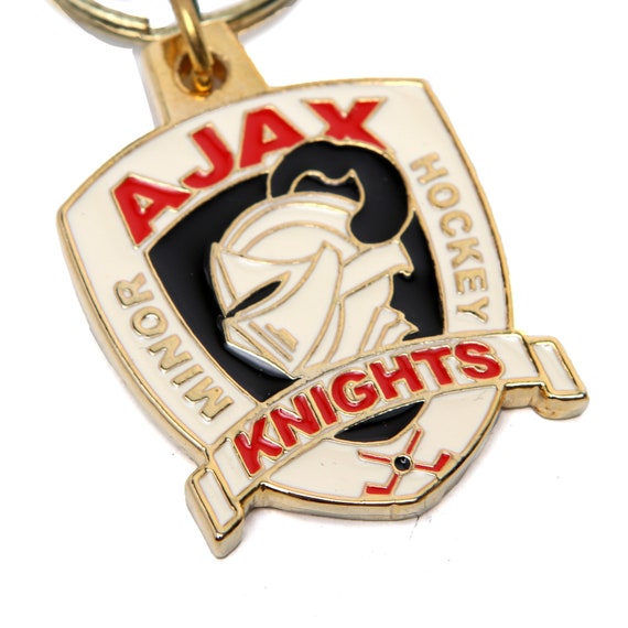 Vintage AJAX Knights Minor Hockey League Keychain… - image 3