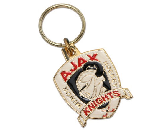 Vintage AJAX Knights Minor Hockey League Keychain… - image 1