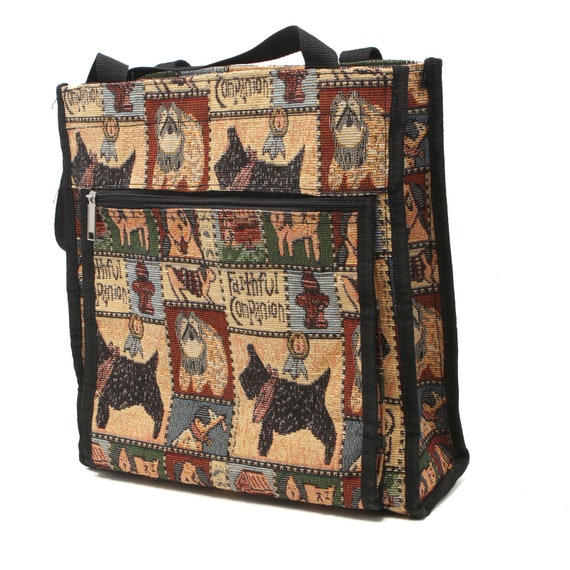 Vintage Dog Puppy Tapestry Tote Faithful Companio… - image 8